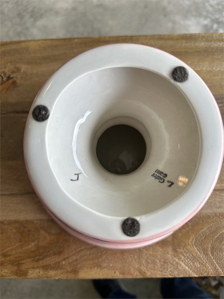 L.Gates 2001 Ceramic Pedestal Bowl