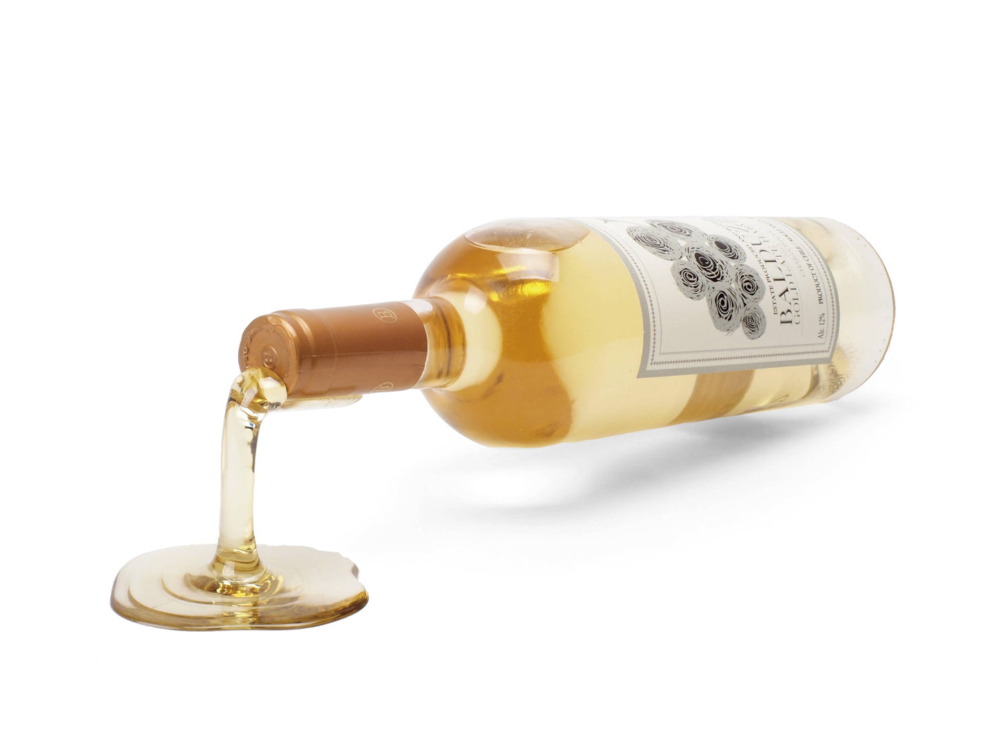 Spilled Wine Bottle Holder - Red & White (Set of 2)