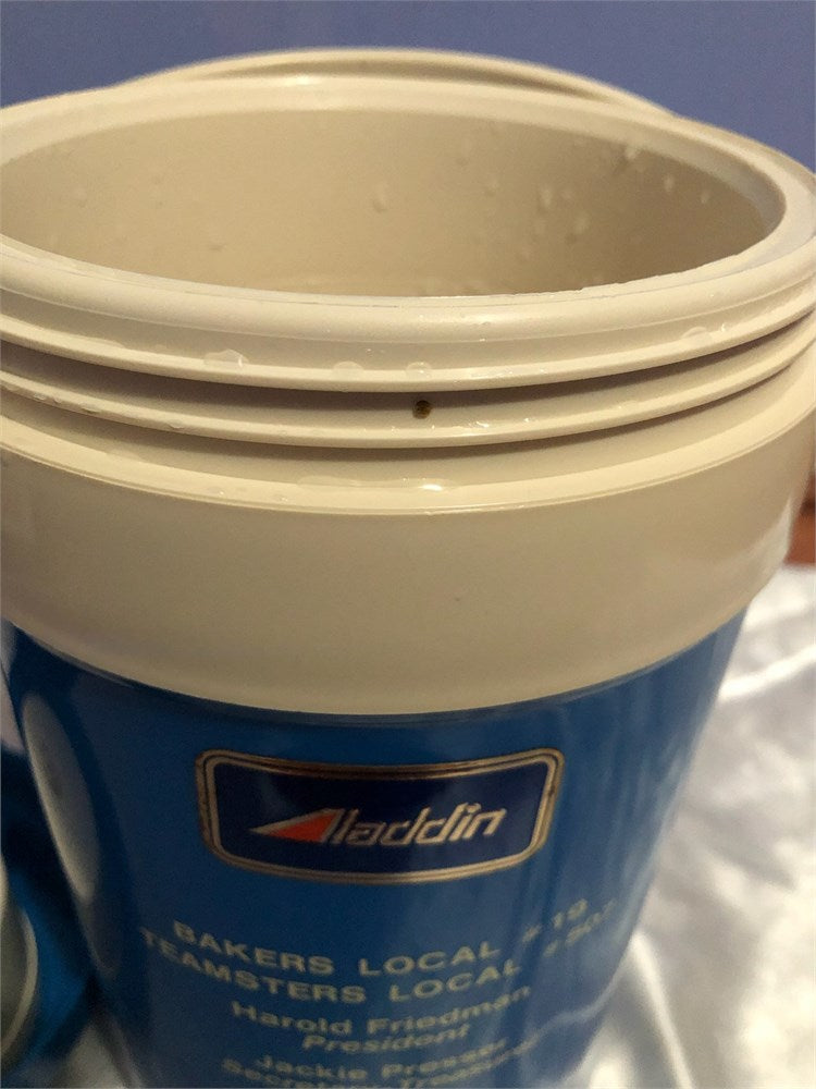 Vintage Aladdin Bakers Union Local 19 Half Gallon Insulated Jug