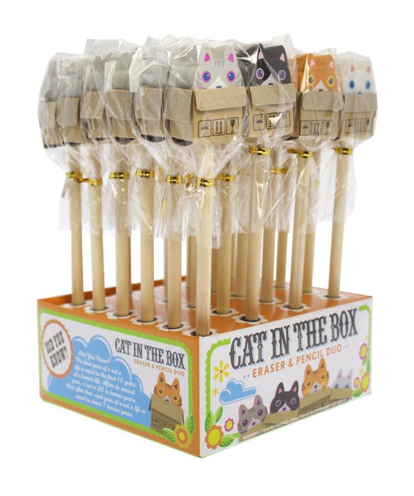 Cat In The Box Eraser & Pencil Duo