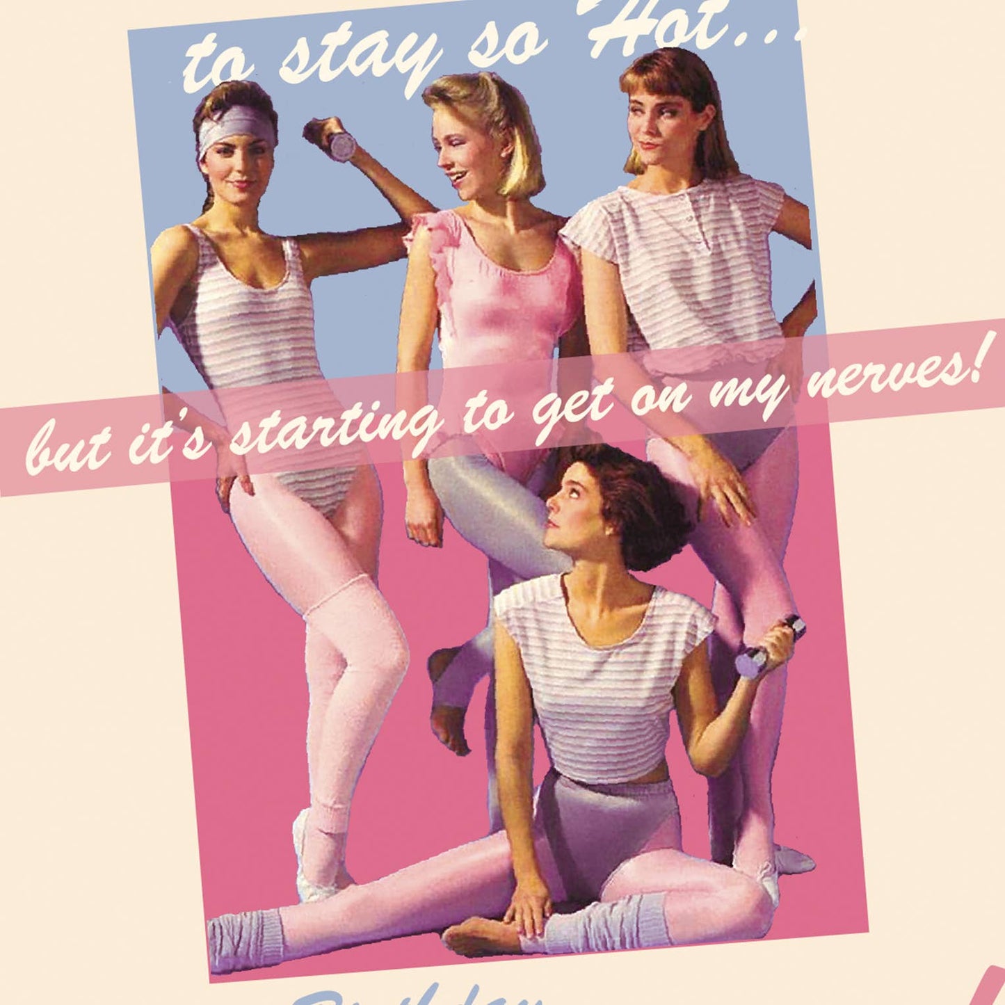 80's WORKOUT birthday card