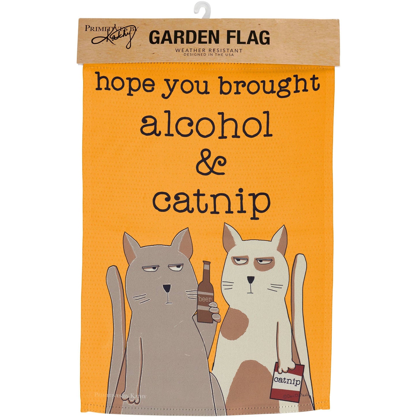 Alcohol And Catnip Garden Flag