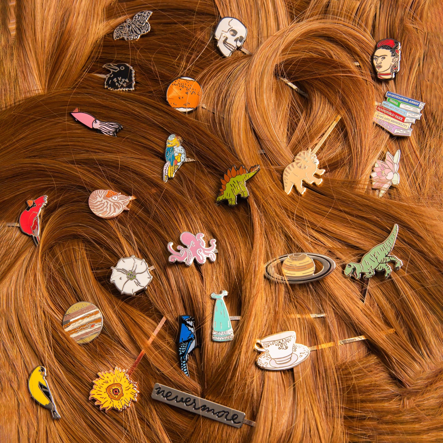 Edgar Allan Poe Hair Pins