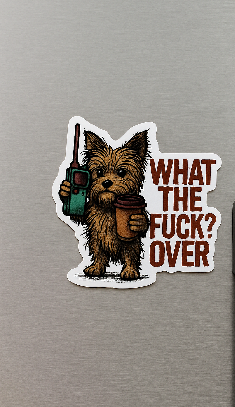 Yorkie Die Cut Magnet - 4 X 4