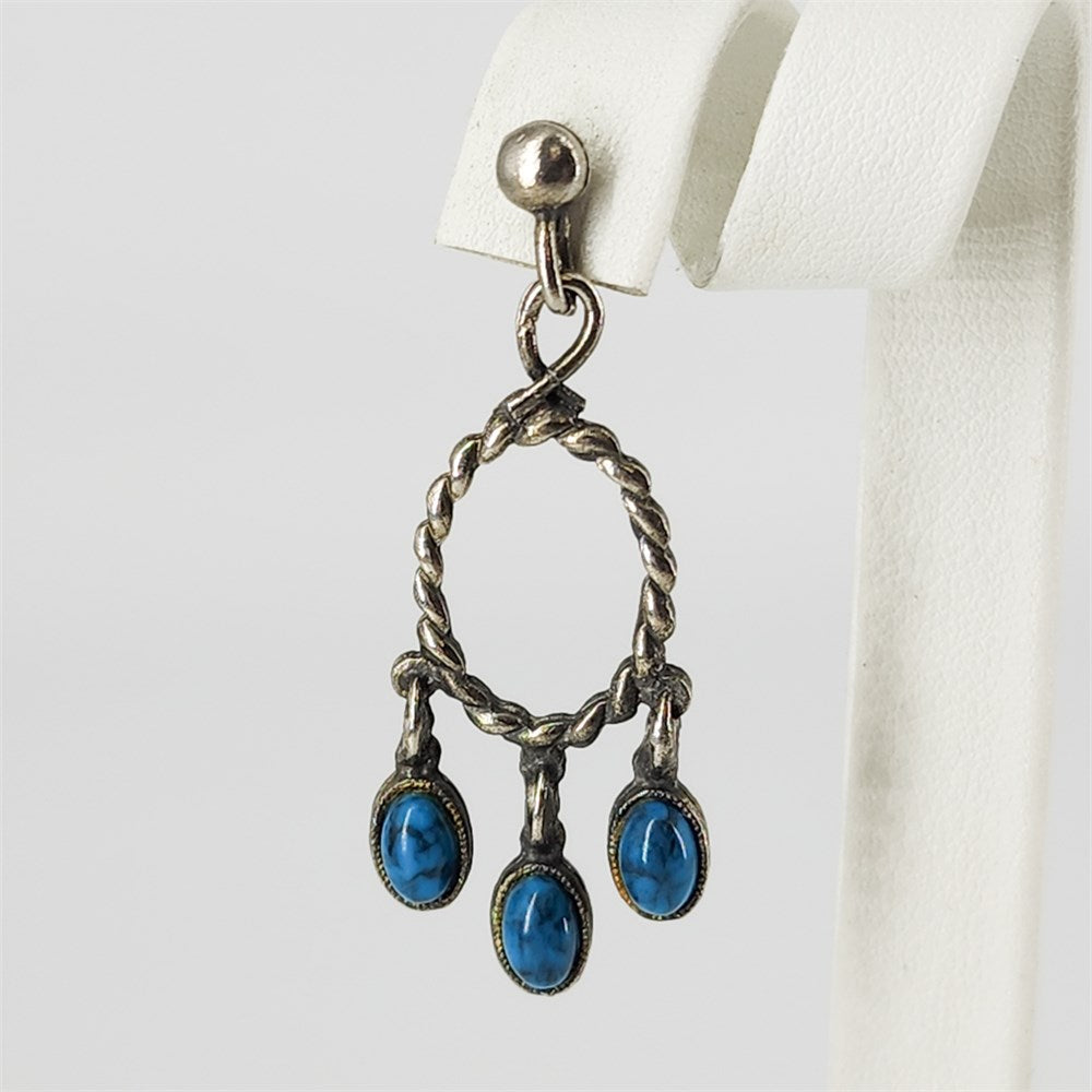 Vintage Faux Turquoise Earrings