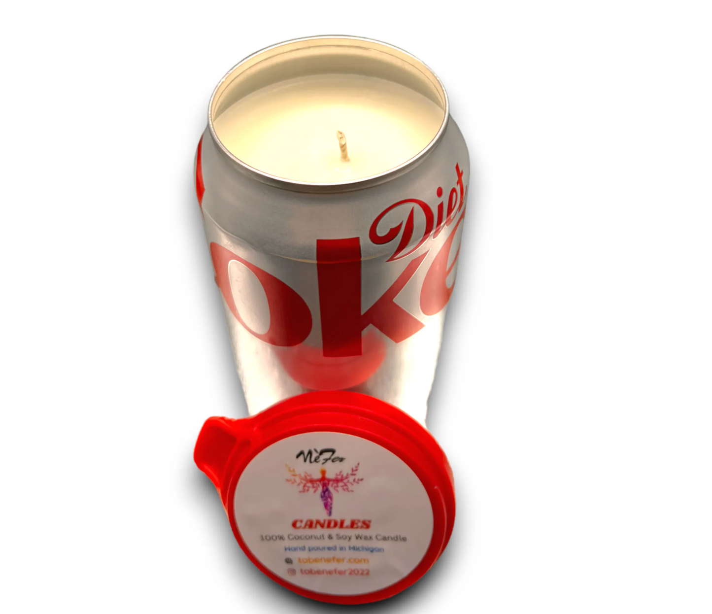 Diet Coke Soda Can Soy Candle