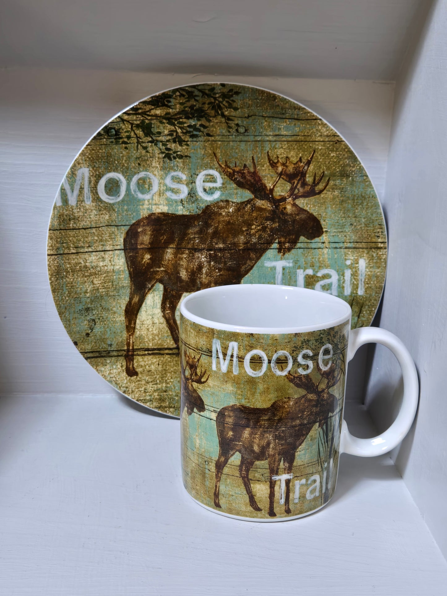Moose trail dish and cup