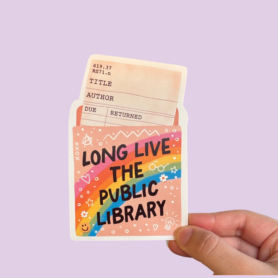 Vinyl Bumper Sticker - Long Live the Public Library