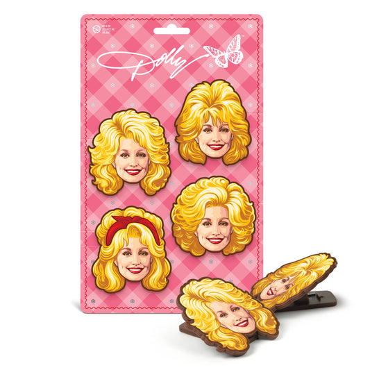 Dolly Parton Bag Clips, Set of 4, Iconic Hairstyle Designs