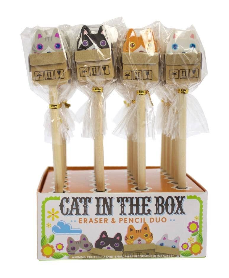 Cat In The Box Eraser & Pencil Duo