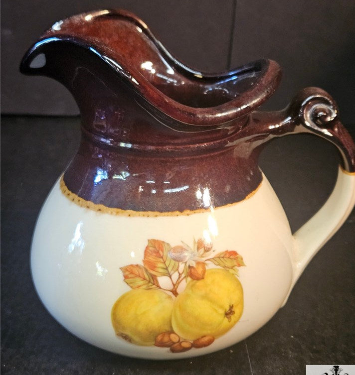 Vintage 1970's Mid century McCoy Pottery Two Tone Pitcher