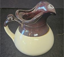 Vintage 1970's Mid century McCoy Pottery Two Tone Pitcher