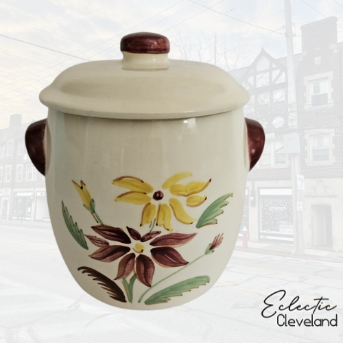 Vintage MCM  Ceramic Barrel Cookie Jar