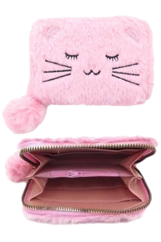Dreamy Kitty Cat Fuzzy Faux Fur Clutch Bag