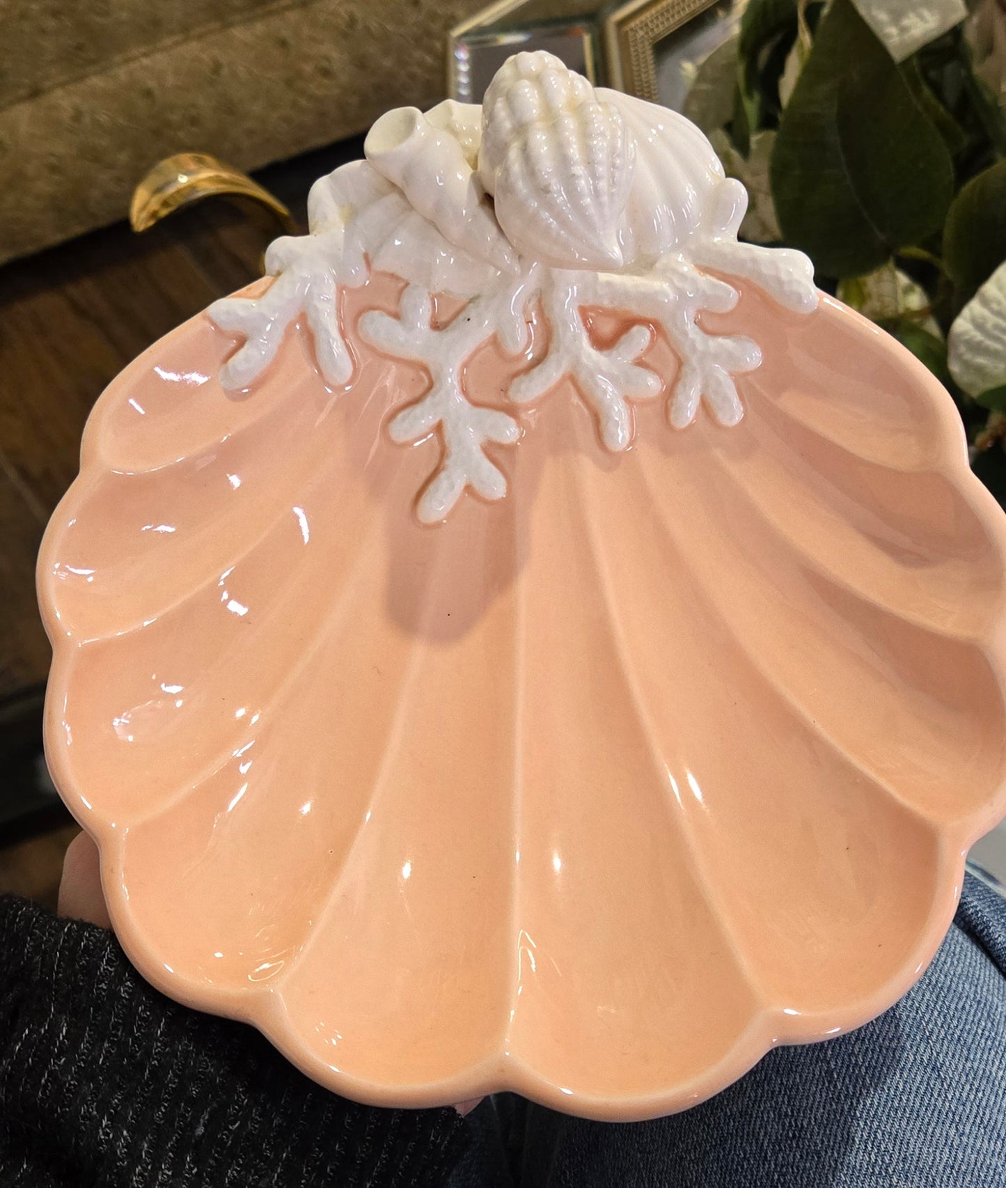 Fitz & Floyd Vintage Sea Shell Trinket Dish