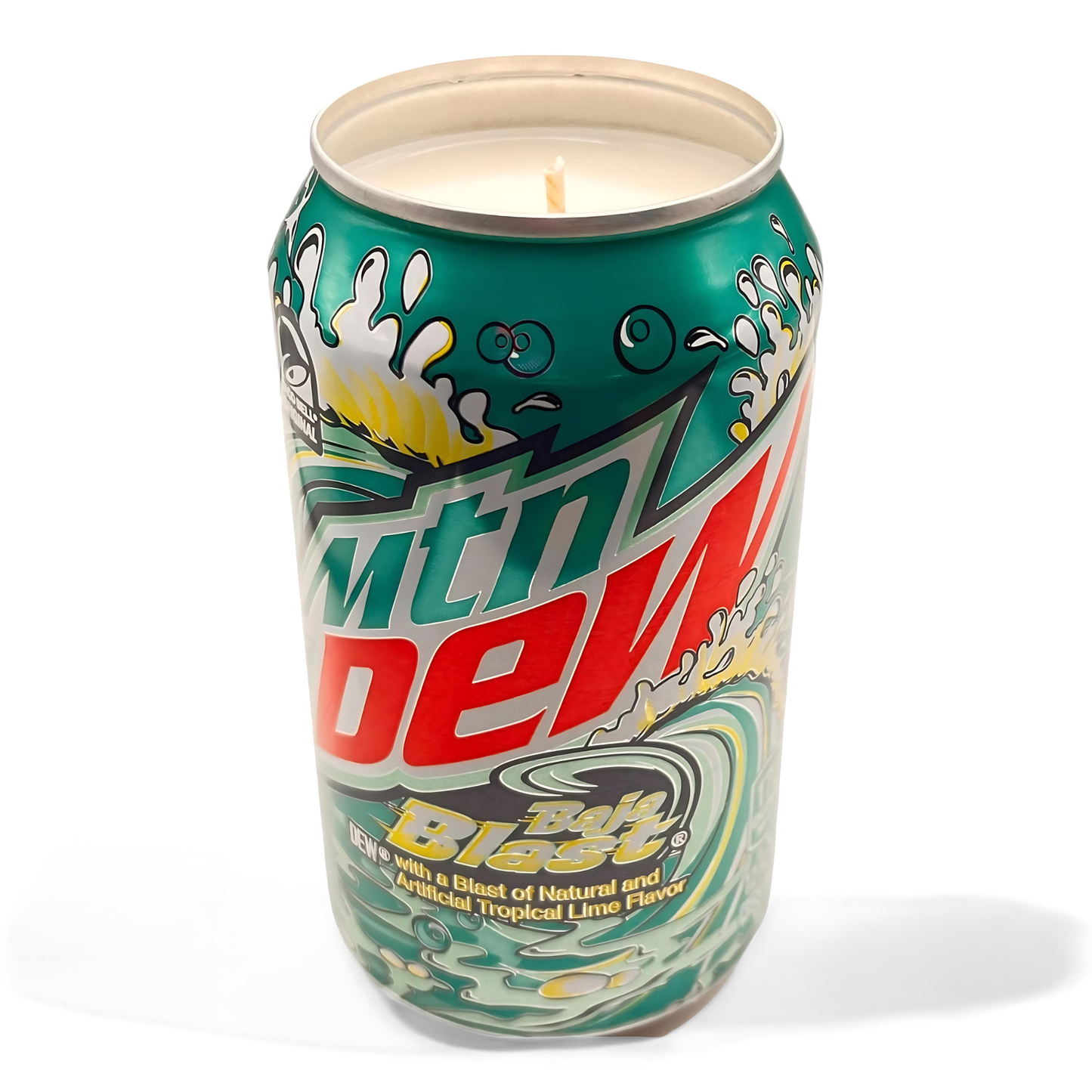 Baja Blast Mountain Dew Can Candle