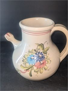 Vintage Hand Painted Pottery Pitcher