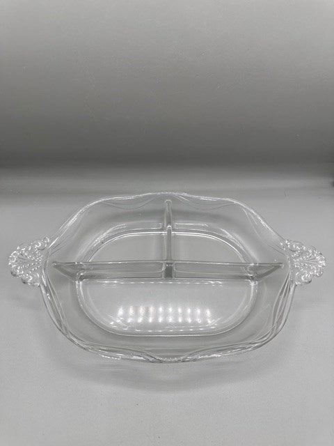 Divided Glass Serving Dish
