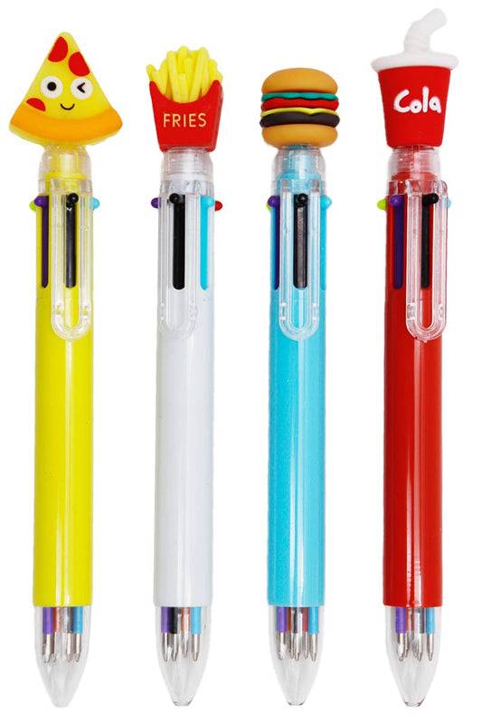 Fast Food 6-in-1 Multicolor Ballpoint Pen Collection