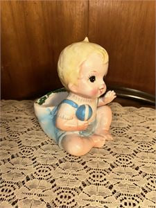 Vintage Lefton Ceramic Baby Planter