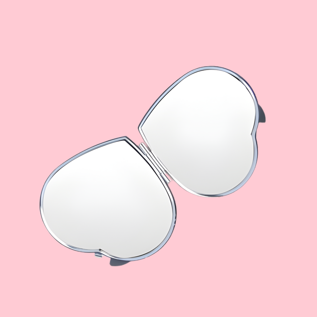 Heart Shape Pocket Mirror - B*tches are People Too
