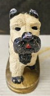 Vintage 6" detailed Chalkware Scottie Terrier Dag Figurine Collectible