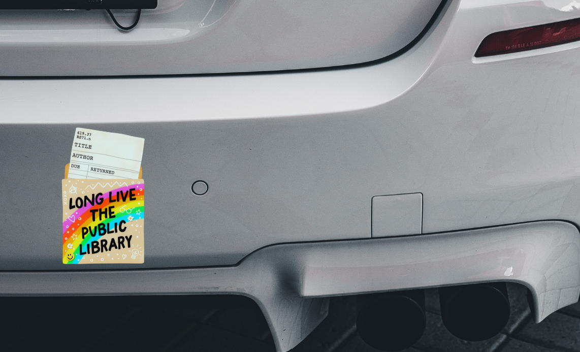 Vinyl Bumper Sticker - Long Live the Public Library