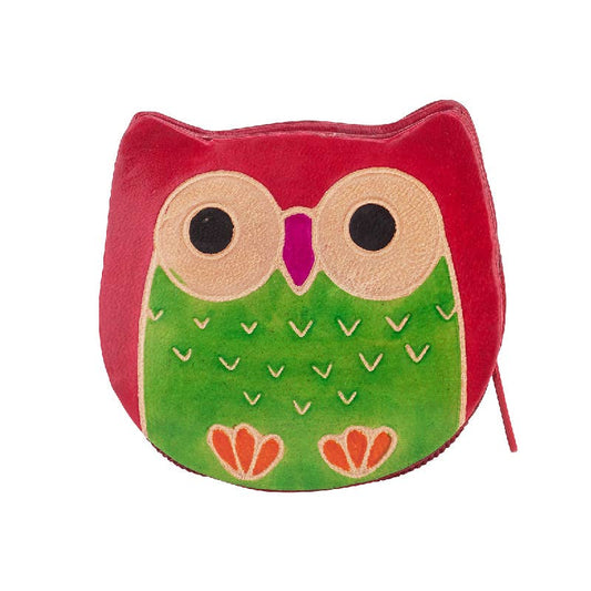 Owl Leather Coin Purse