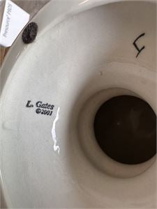 L.Gates 2001 Ceramic Pedestal Bowl