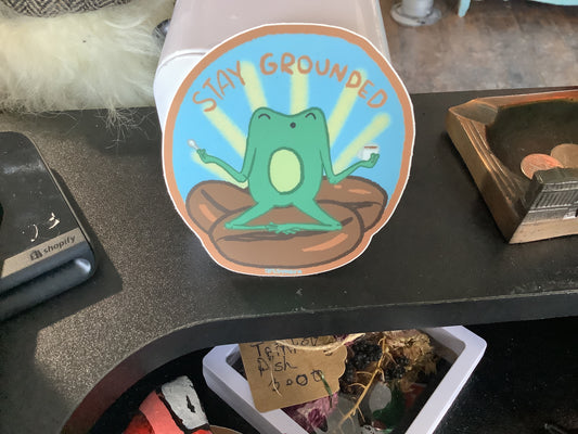 Stay grounded sticker