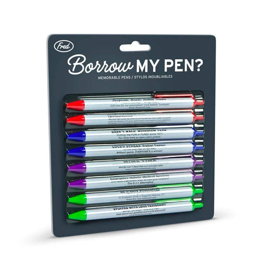 Borrow My Pen - Memorable Pens - Set of 8