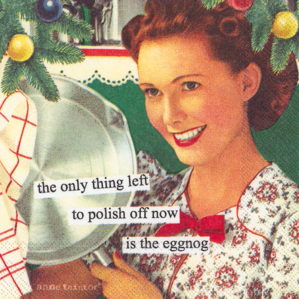 Paper Cocktail Napkins 20 ct Anne Taintor Eggnog Christmas