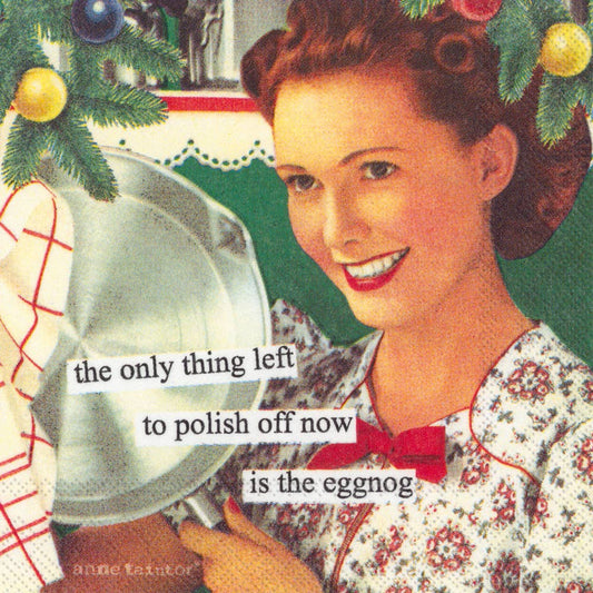 Paper Cocktail Napkins 20 ct Anne Taintor Eggnog Christmas