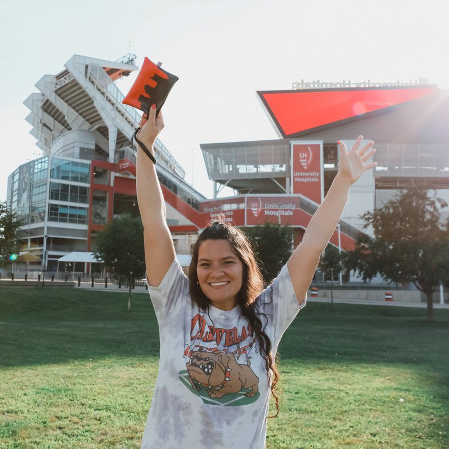 Cleveland Ohio Skyline Game Day Wristlet - Stadium Approved