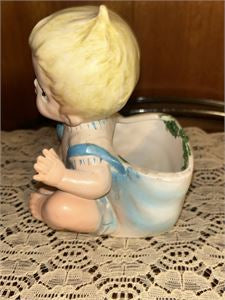 Vintage Lefton Ceramic Baby Planter