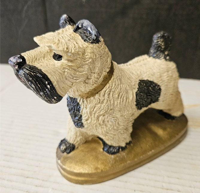 Vintage 6" detailed Chalkware Scottie Terrier Dag Figurine Collectible