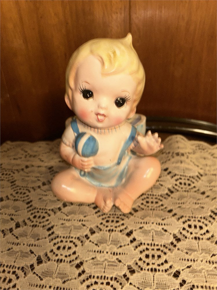 Vintage Lefton Ceramic Baby Planter