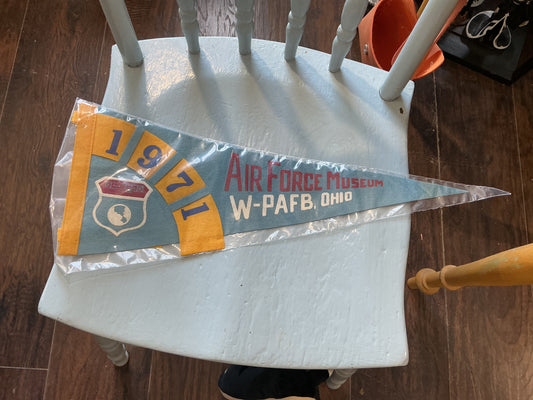 Vintage Large Wright Patterson AFB Pennant