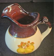 Vintage 1970's Mid century McCoy Pottery Two Tone Pitcher