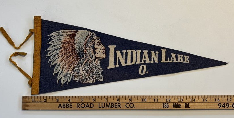 Vintage Indian Lake Pennant