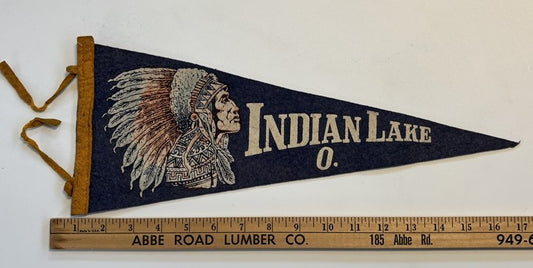Vintage Indian Lake Pennant