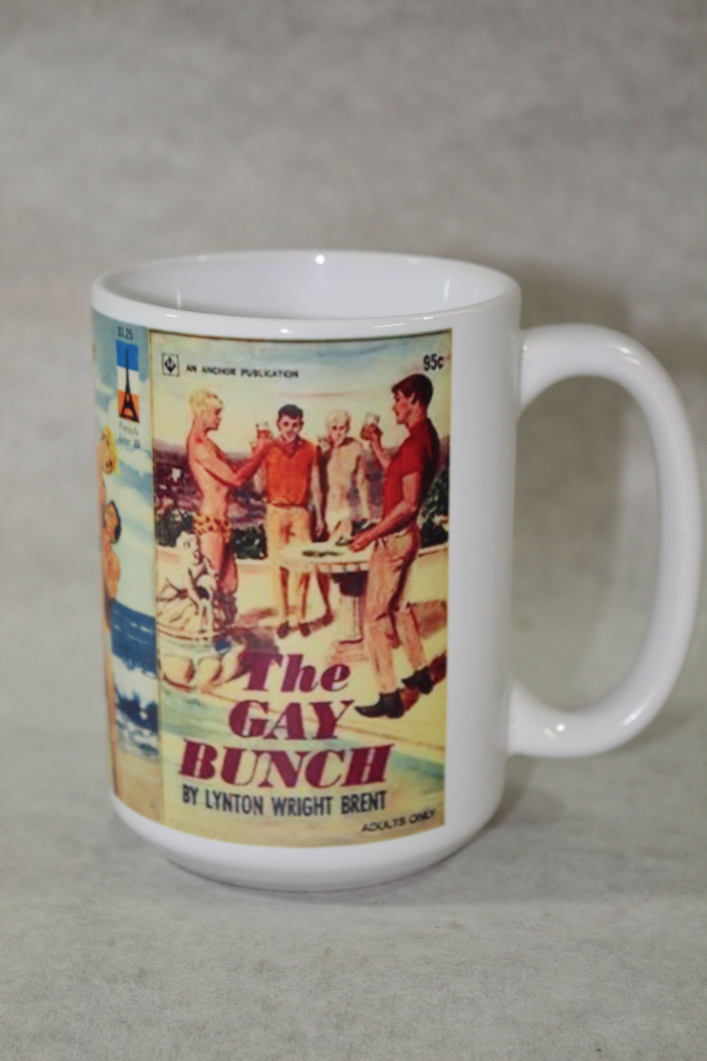 Retro Gay Pulp Fiction //15oz Ceramic Coffee Mug