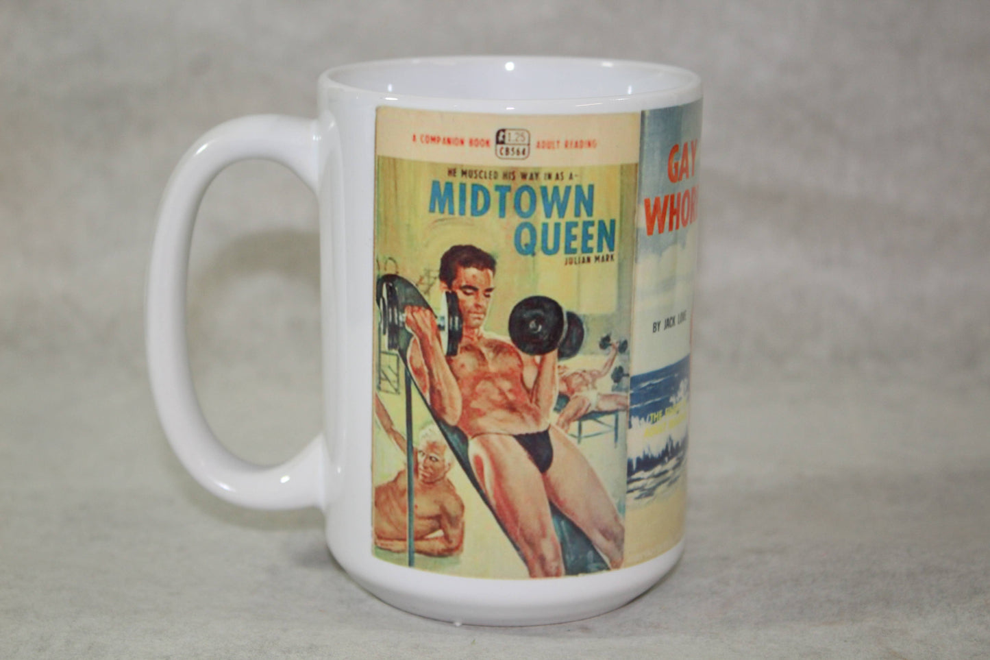 Retro Gay Pulp Fiction //15oz Ceramic Coffee Mug
