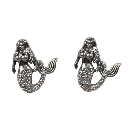 Sterling Silver Mermaid Stud