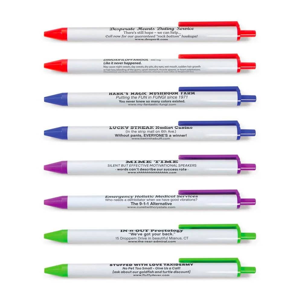 Borrow My Pen - Memorable Pens - Set of 8