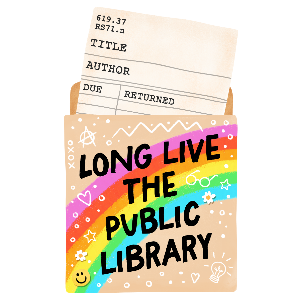 Vinyl Bumper Sticker - Long Live the Public Library