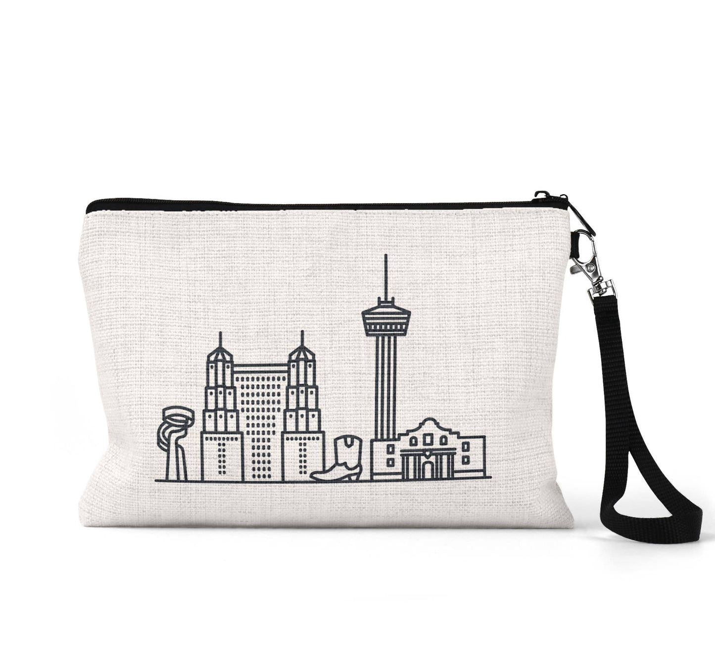 Cleveland Ohio Vintage Postcard Wristlet Pouch Makeup Bag