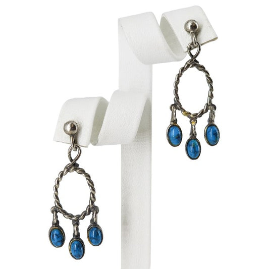 Vintage Faux Turquoise Earrings