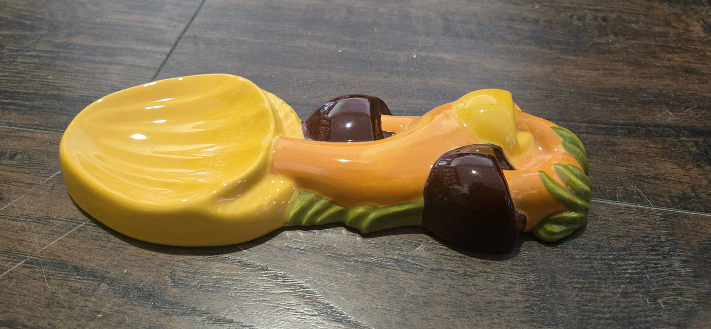 Vintage 70's Arnel's Ceramic Mushroom Spoon Rest