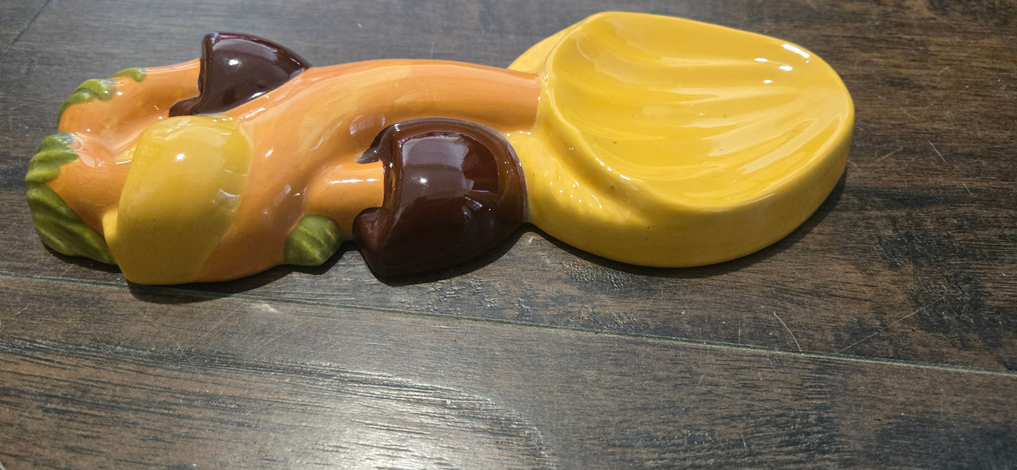 Vintage 70's Arnel's Ceramic Mushroom Spoon Rest